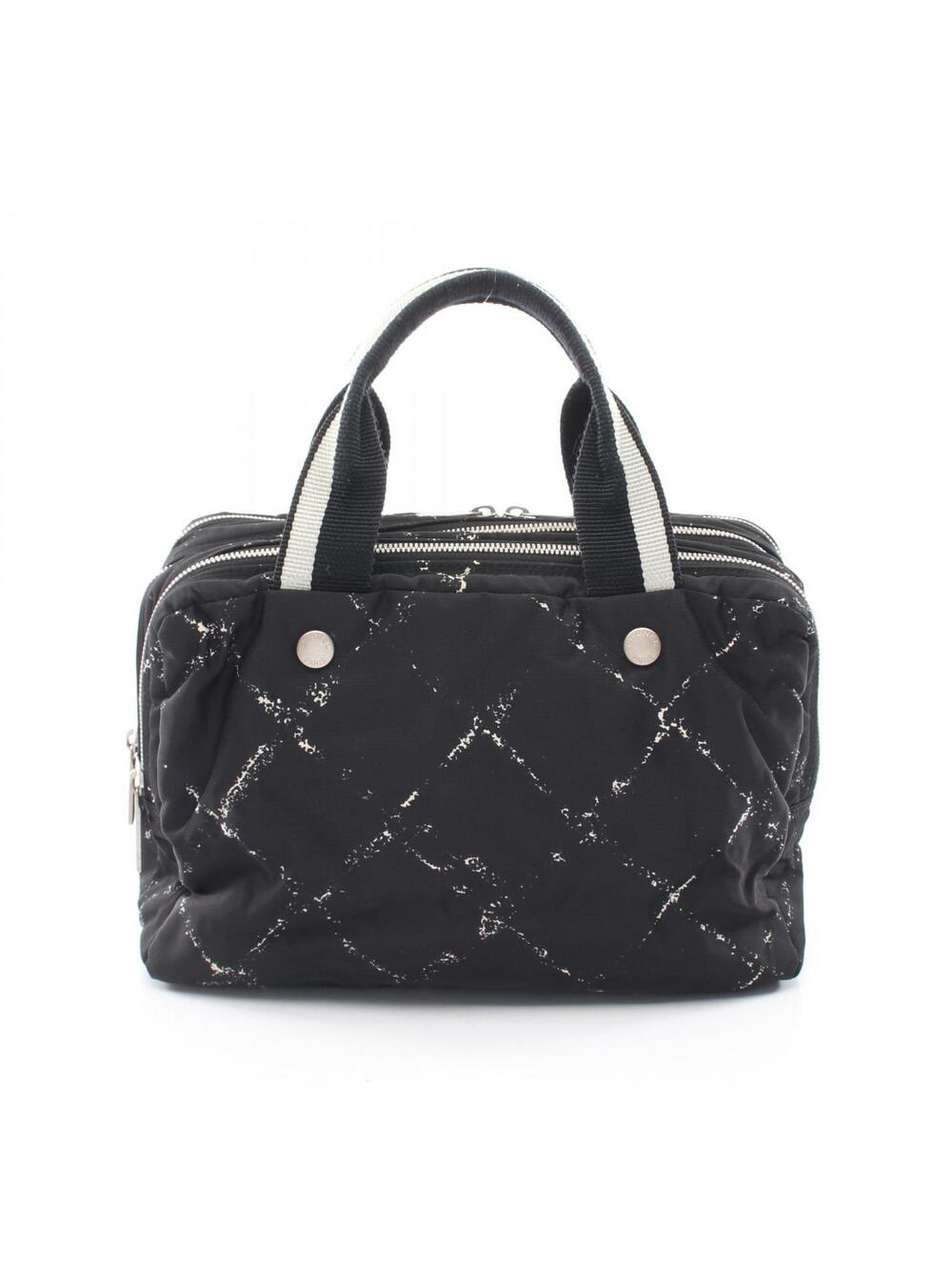 Chanel Travel Line Handbag Nylon Black #272689C68B
